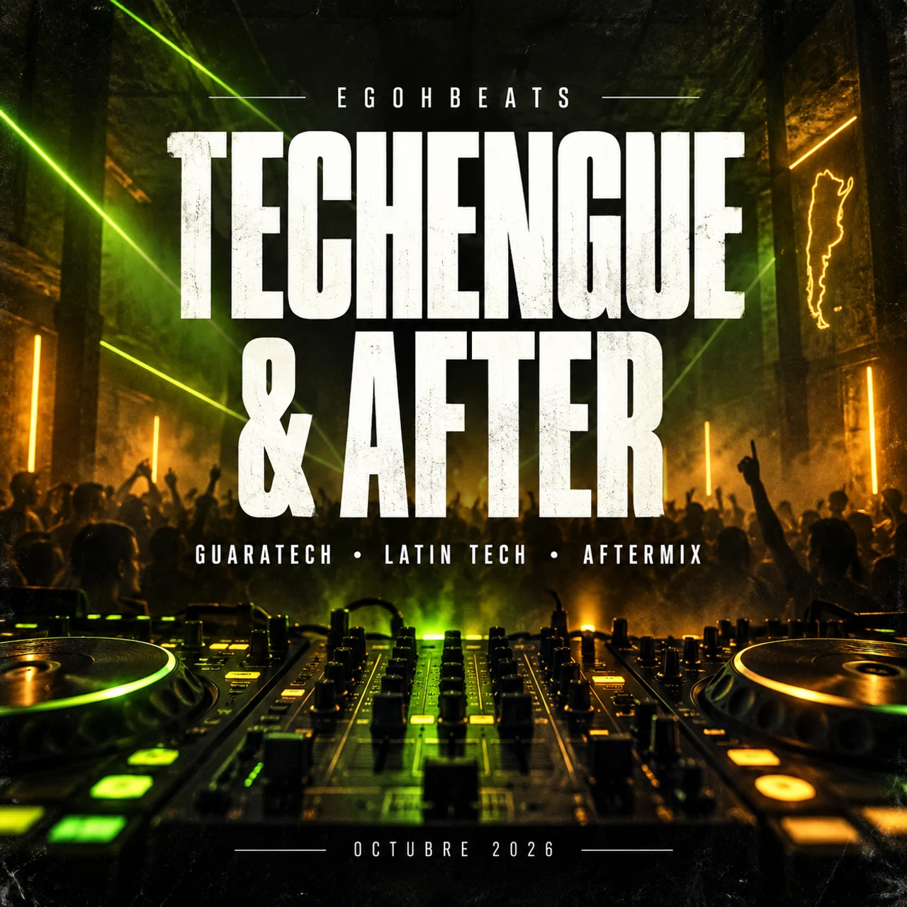 Portada del Pack Techengue & After de EGOHBeats, edición octubre de 2026